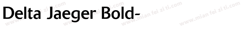 Delta Jaeger Bold字体转换